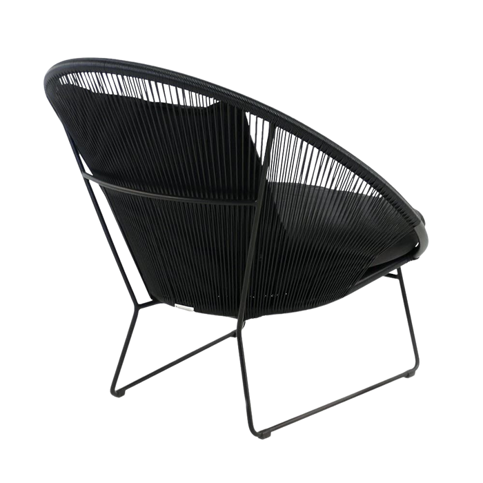 Design Warehouse - 125425 - Natalie Outdoor Relaxing Lounge Chair  - Black cc