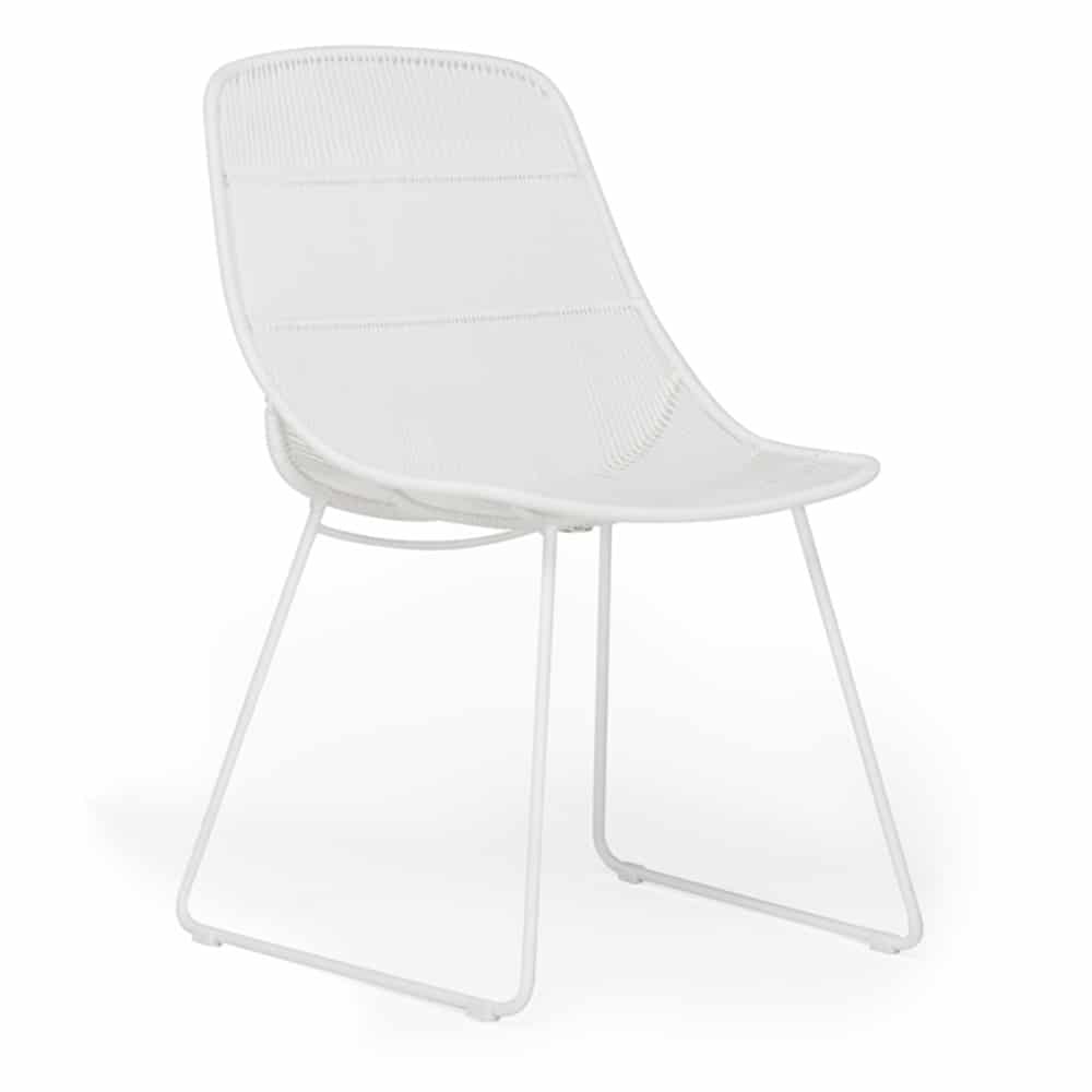 Design Warehouse - 127343 - Oliver Outdoor Wicker Dining Side Chair  - White