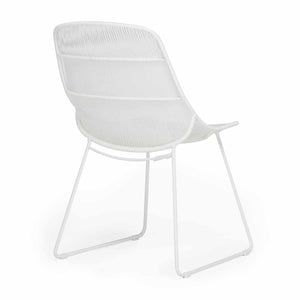 Design Warehouse - 127343 - Oliver Outdoor Wicker Dining Side Chair  - White