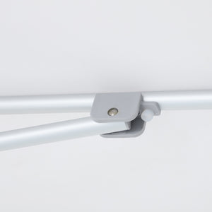 Close-up of the umbrella pole and pulley cord system used to raise and lower the canopy.