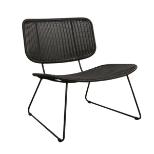 Design Warehouse - 127022 - Polly Outdoor Wicker Relaxing Chair  - Black cc