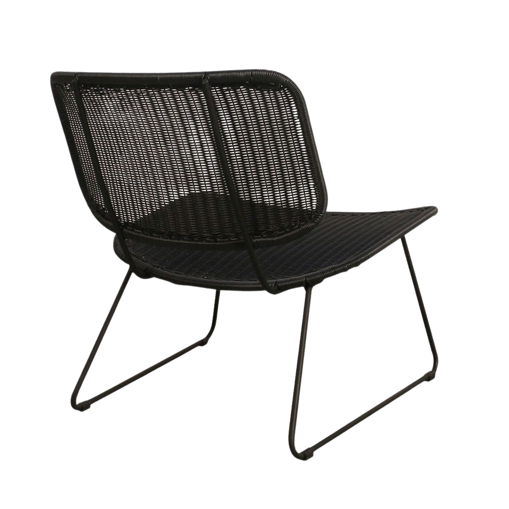 Design Warehouse - 127022 - Polly Outdoor Wicker Relaxing Chair  - Black cc