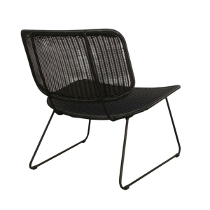 Design Warehouse - 127022 - Polly Outdoor Wicker Relaxing Chair  - Black cc