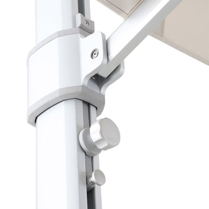 Portofino cantilever umbrella frame and parts view.