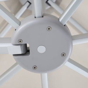 Portofino cantilever umbrella frame and parts view.