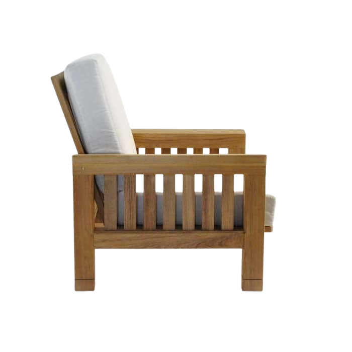 Design Warehouse - Raffles Teak Outdoor Club Chair 42147385016619- cc