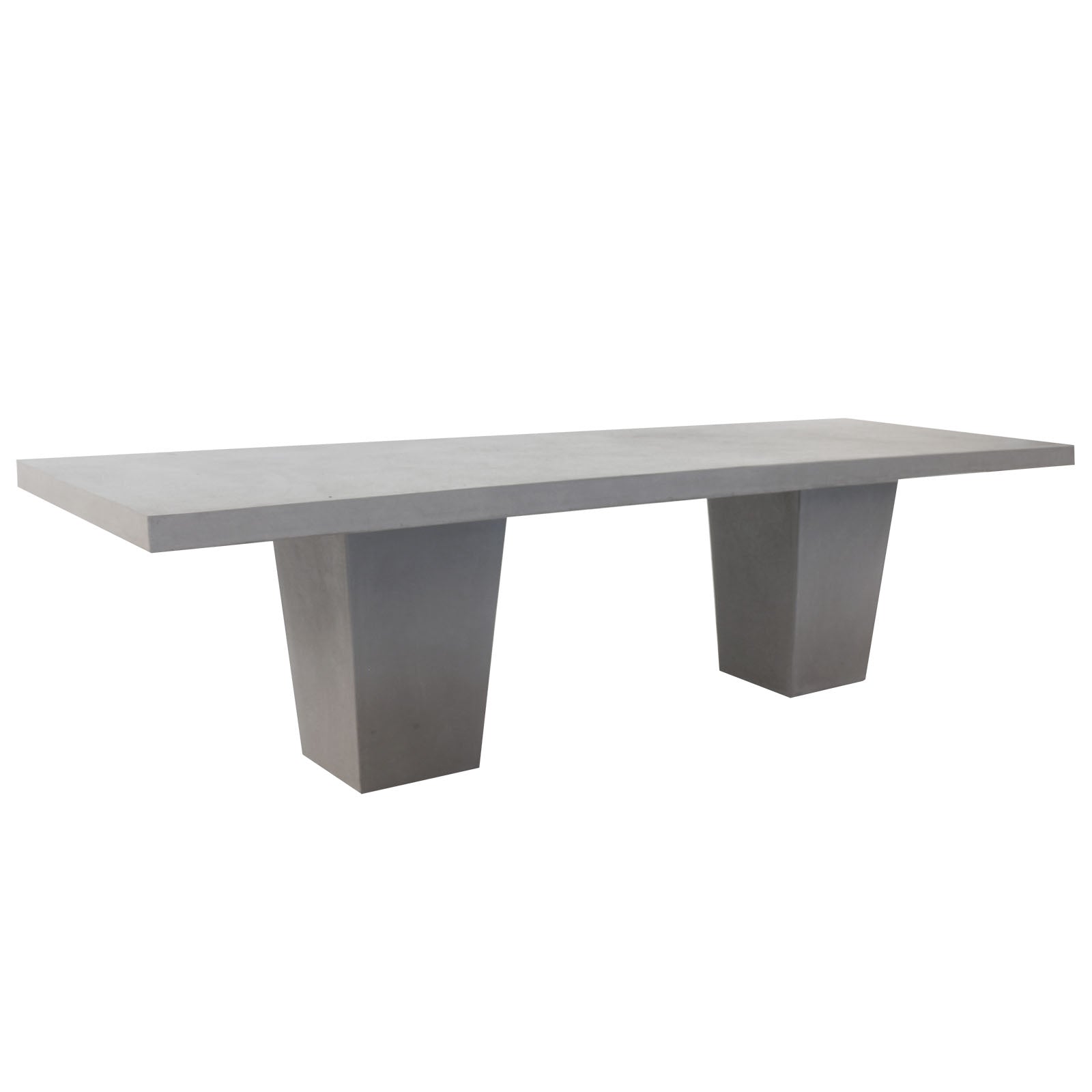 Raw Concrete Tapered Outdoor Dining Table