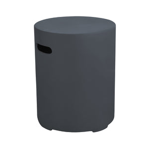 Design Warehouse Round Side Table Gas Bottle Cover Dark Grey 127244