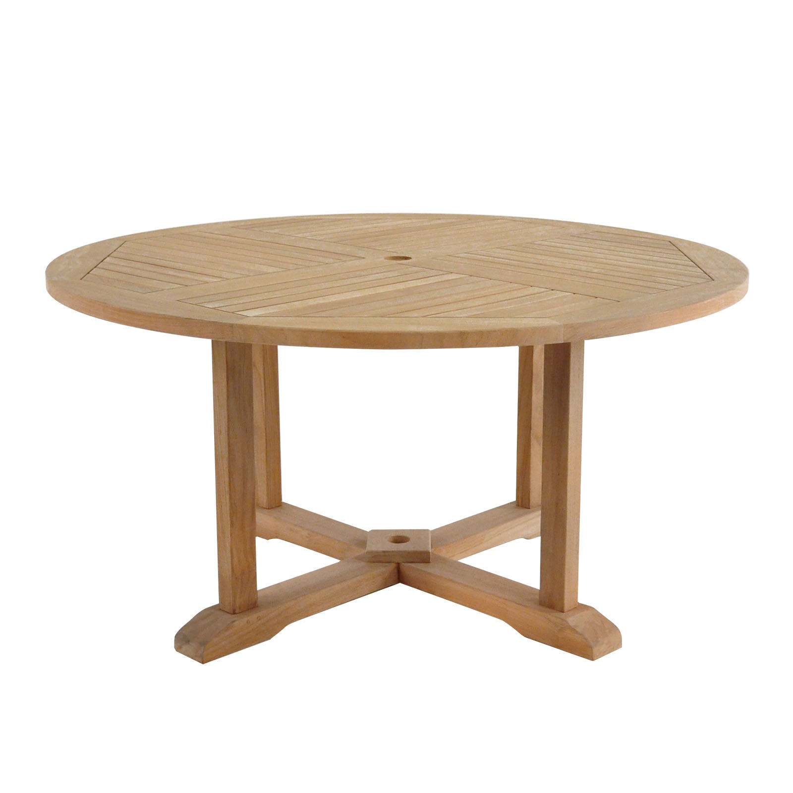 Round Teak Pedestal Dining Table