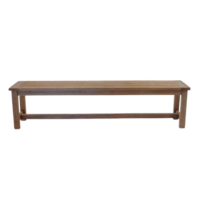 Design Warehouse - Rustic 4 Legged Reclaimed Outdoor Teak Bench 42222008795435- cc