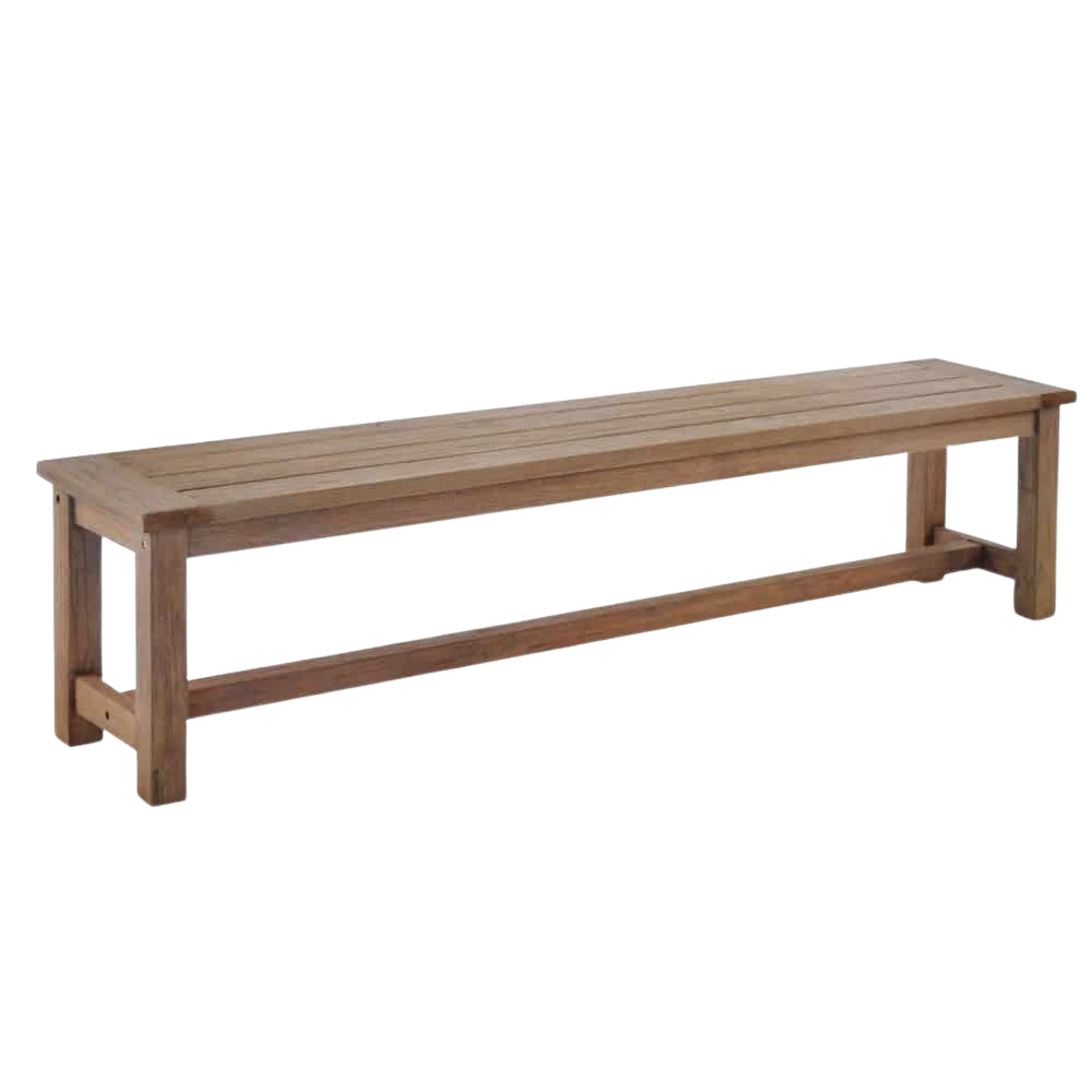 Design Warehouse - Rustic 4 Legged Reclaimed Outdoor Teak Bench 42222008205611- cc