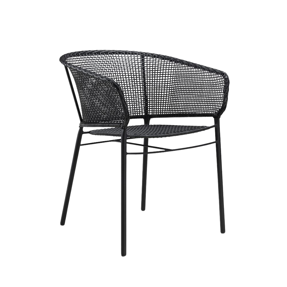 Design Warehouse - 128178 - Sara Outdoor Wicker Dining Arm Chair  - Lava cc