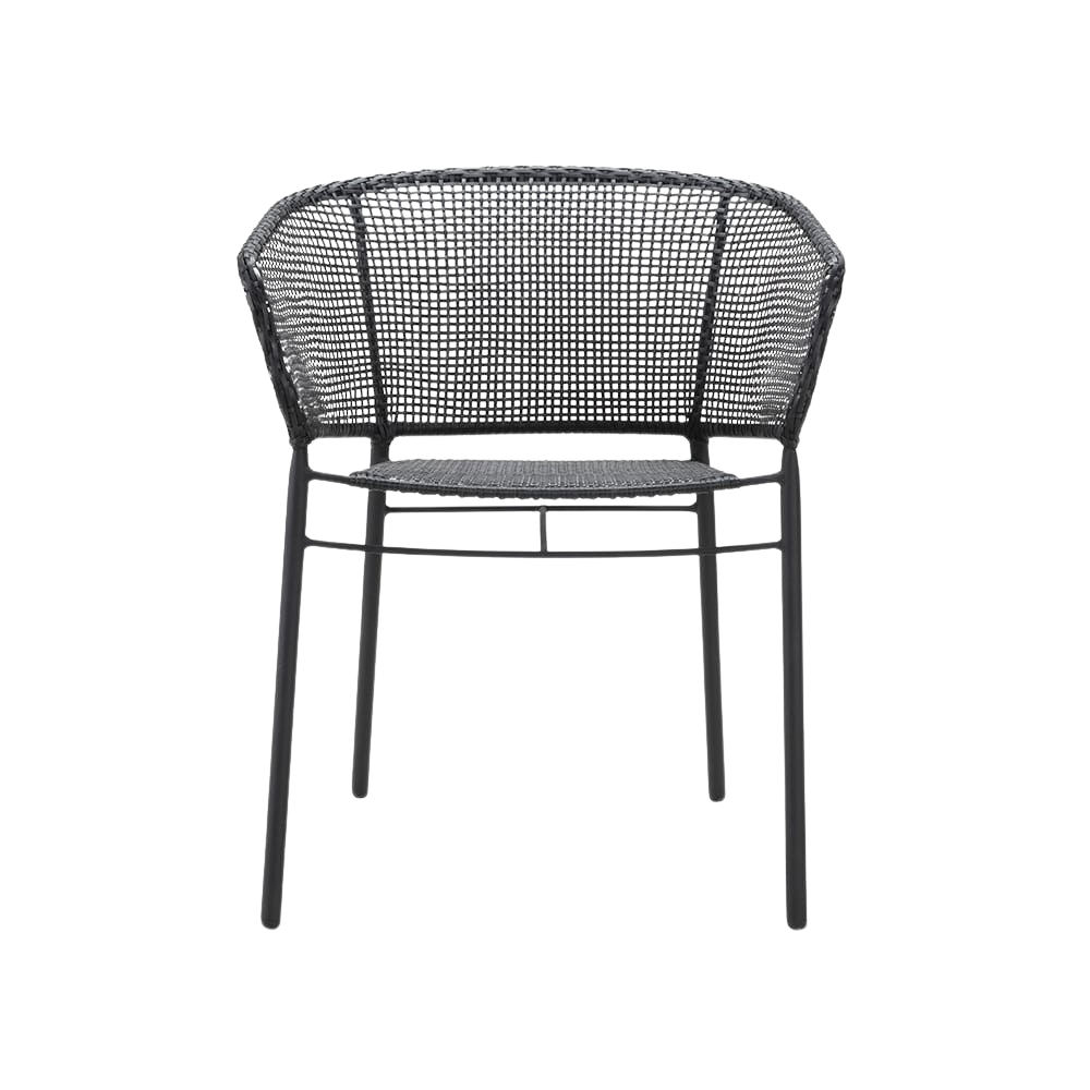 Design Warehouse - 128178 - Sara Outdoor Wicker Dining Arm Chair  - Lava cc
