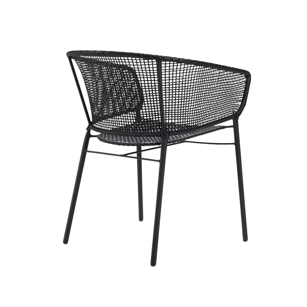 Design Warehouse - 128178 - Sara Outdoor Wicker Dining Arm Chair  - Lava cc