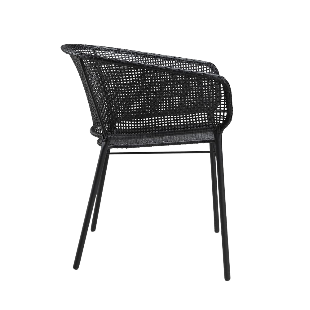 Design Warehouse - 128178 - Sara Outdoor Wicker Dining Arm Chair  - Lava cc