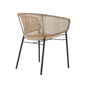 Design Warehouse - 128177 - Sara Outdoor Wicker Dining Arm Chair  - Natural cc