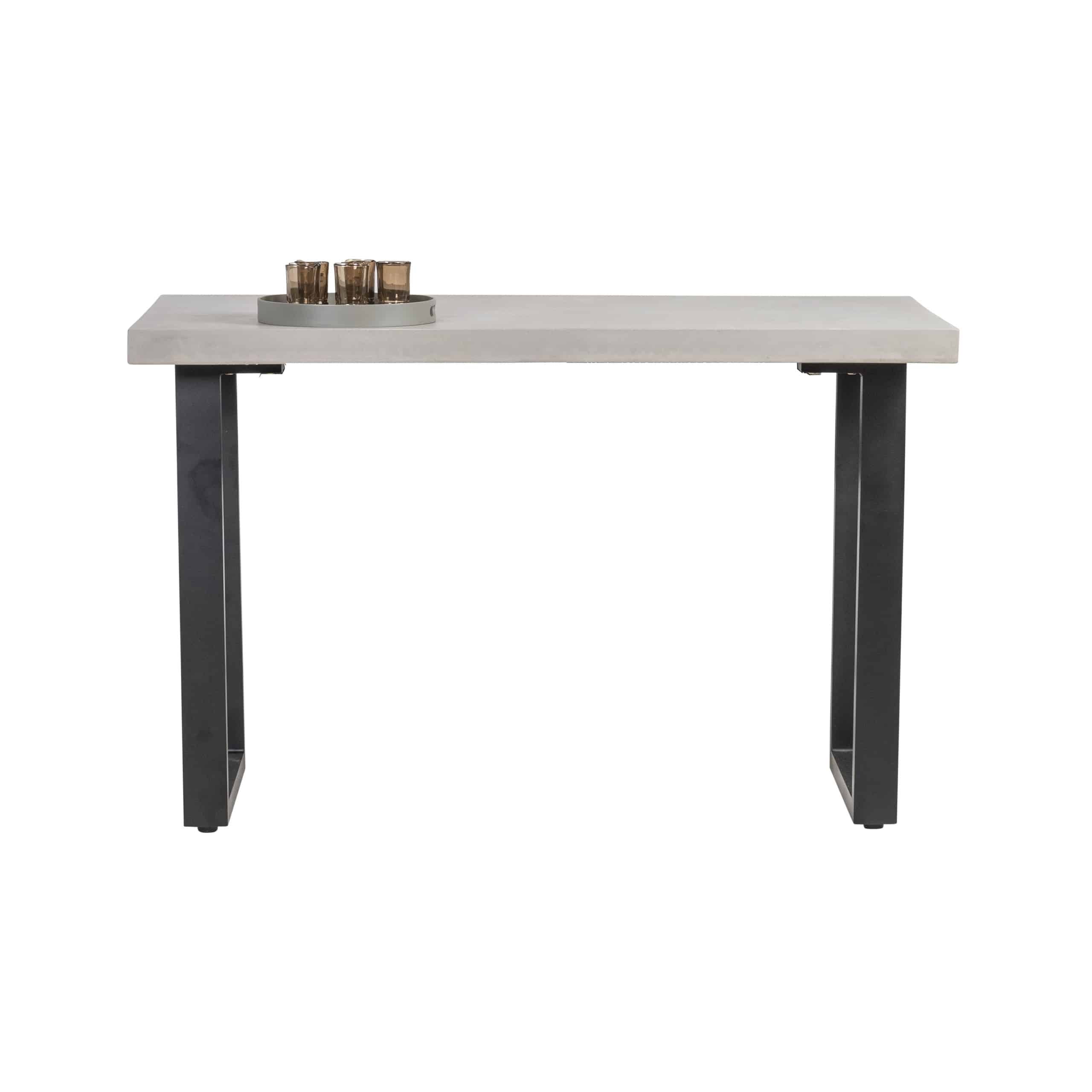 Design Warehouse - 128242 - Sorrento Outdoor Counter Height Bar Table (Matt Black)  - Matte Black