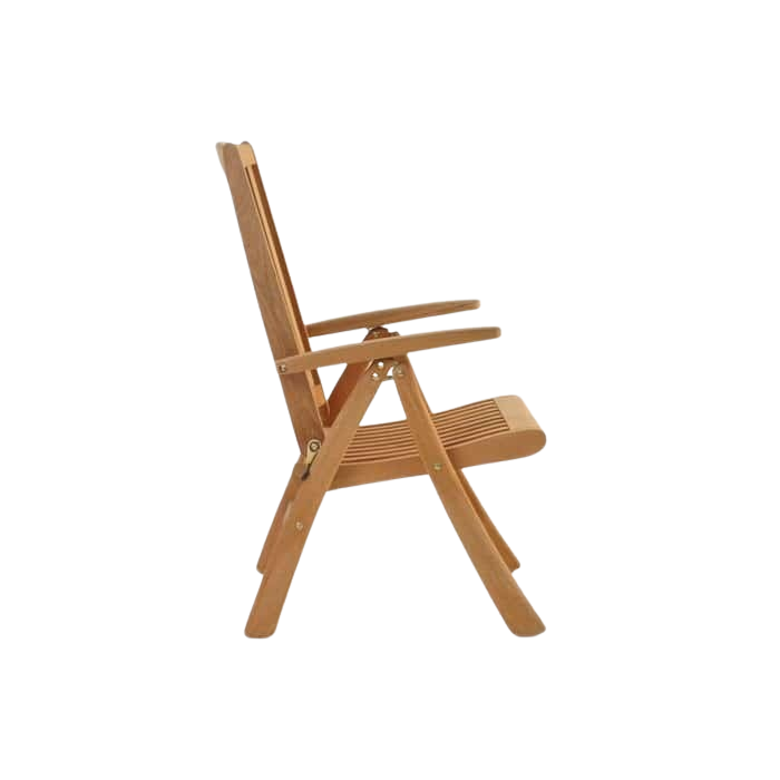 Design Warehouse - St. Moritz Teak Folding Recliner Chair 42147627434283- cc