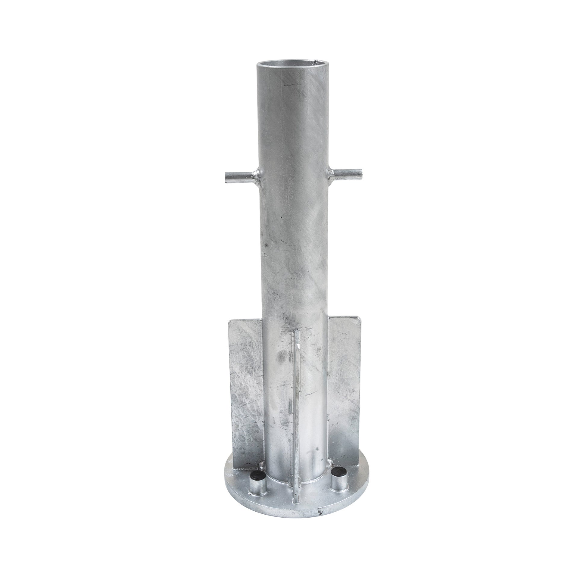 A steel cantilever umbrella ground mount plate