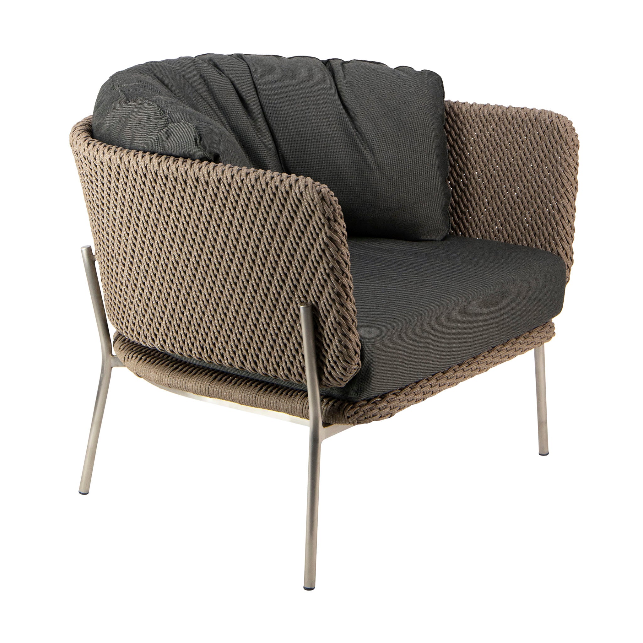 Studio Rope Cyprus Weave Lounge Chair (Agora® Panama Coal)