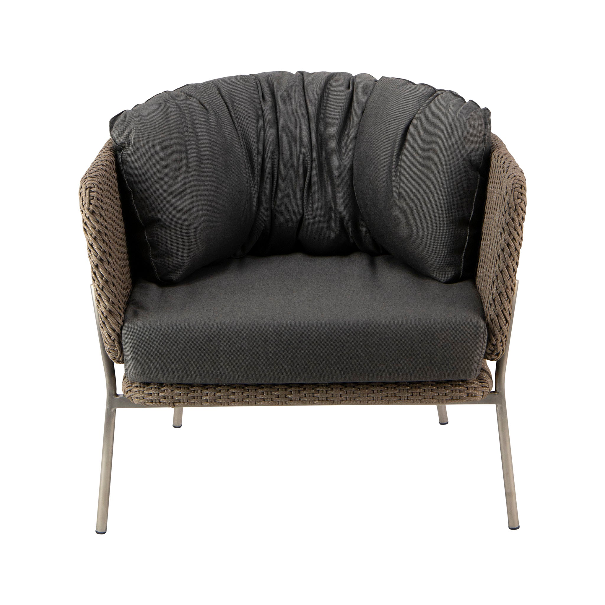 Studio Rope Cyprus Weave Lounge Chair (Agora® Panama Coal)