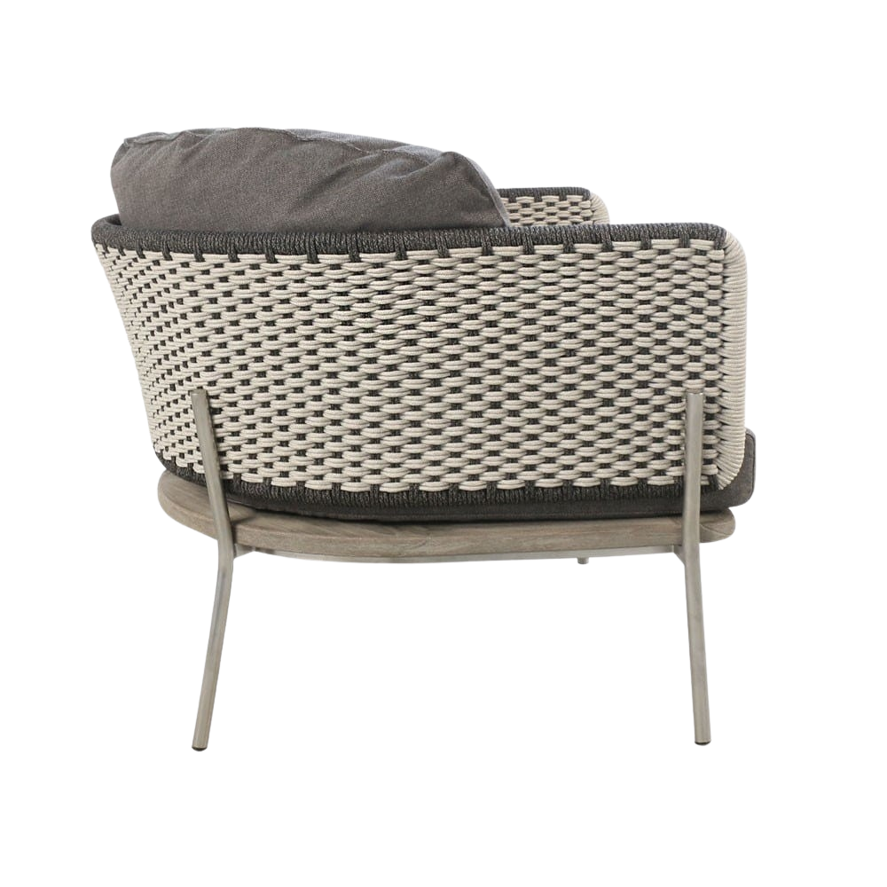 Design Warehouse - 127134 - Studio Rope Relaxing Chair Two Tone Weave (Coal)  - Blend Coal cc