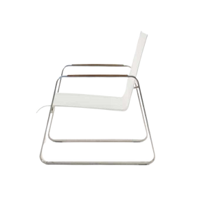 Design Warehouse - 124892 - Summer Stainless Steel Batyline Relaxing Chair  - White cc