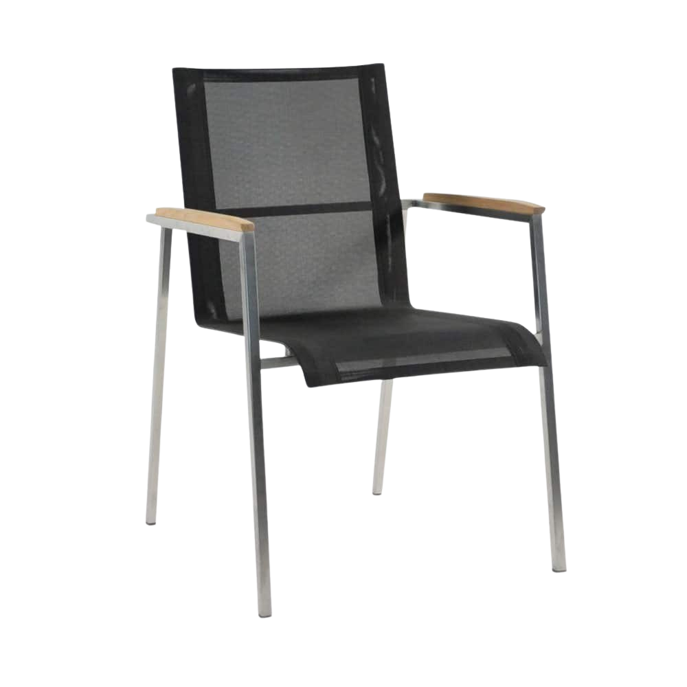 Design Warehouse - 124894 - Summer Stacking Dining Chair  - Black cc