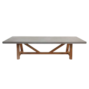 Design Warehouse - Raw Concrete Trestle Dining Table 42212059775275- cc