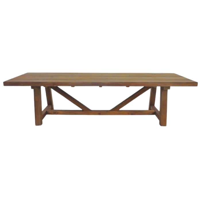 Design Warehouse - Trestle Reclaimed Teak Dining Table 42222756364587- cc