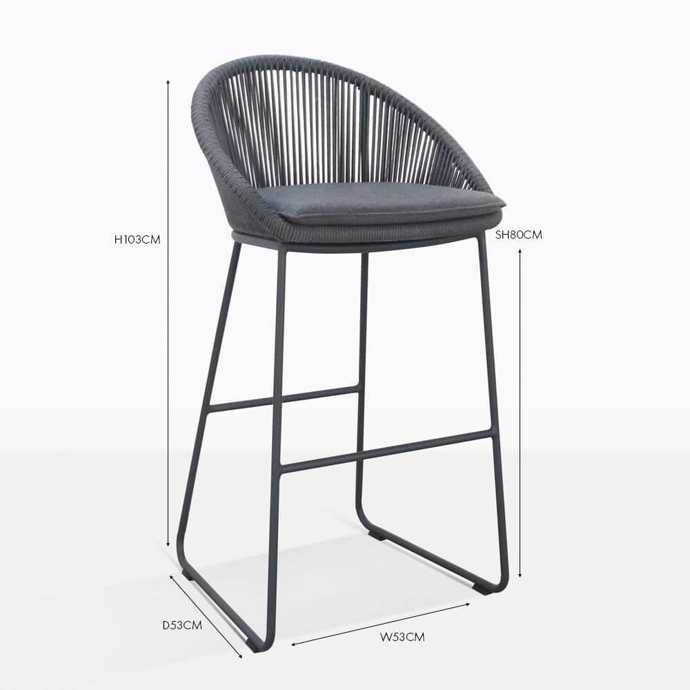 Design Warehouse - 127067 - Urban Outdoor Bar Stool  - Blend Coal