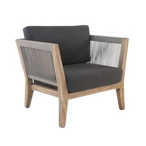 Design Warehouse - 126221 - Ventura Reclaimed Teak Club Chair  - Coal cc