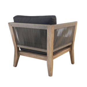 Design Warehouse - 126221 - Ventura Reclaimed Teak Club Chair  - Coal cc