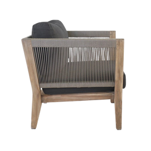 Design Warehouse - 126221 - Ventura Reclaimed Teak Club Chair  - Coal cc