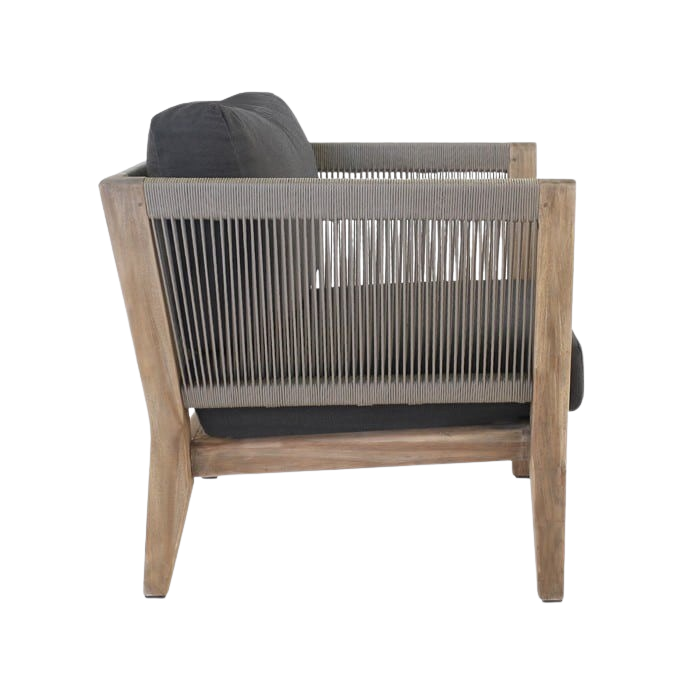 Design Warehouse - 126221 - Ventura Reclaimed Teak Club Chair  - Coal cc
