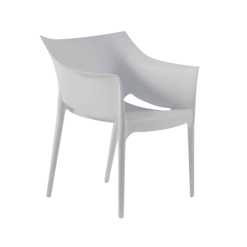 Design Warehouse - 124541 - Wing Outdoor Chair in Polypropylene  - Grey cc