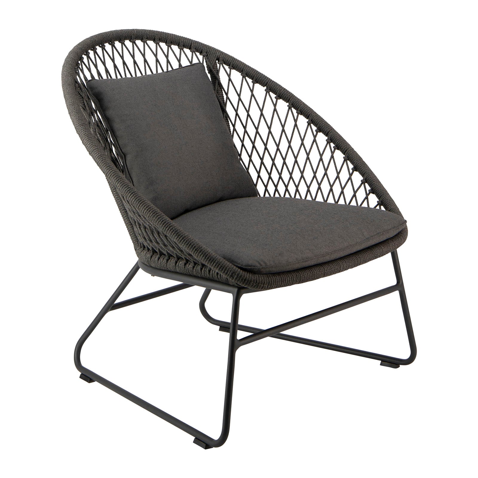 Zaha Cross Weave Lounge Chair (Agora® Cushions)